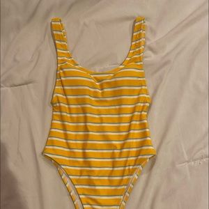 stripped one piece bathing suit